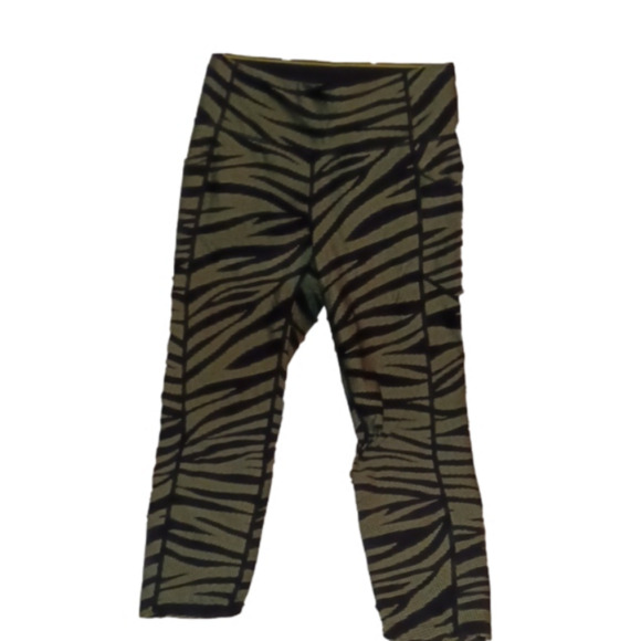 Calvin Klein Performance Pants - CALVIN KLEN PERFORMANCE WORKOUT PANTS, GREEN AND BLACK, SIZE MEDIUM.